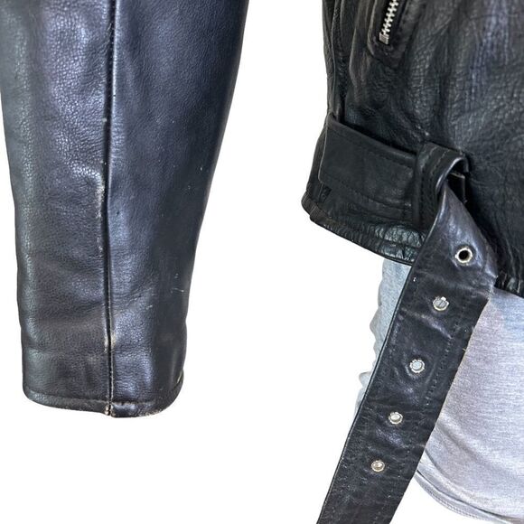 Vanguard Authentic Vintage Leather Moto Motorcycle Jacket, size 42 - Picture 11 of 14